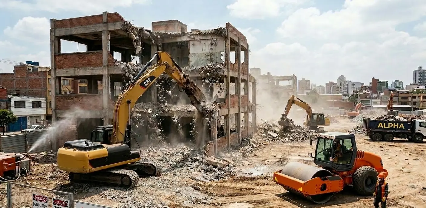 Sitio de demolición comercial
